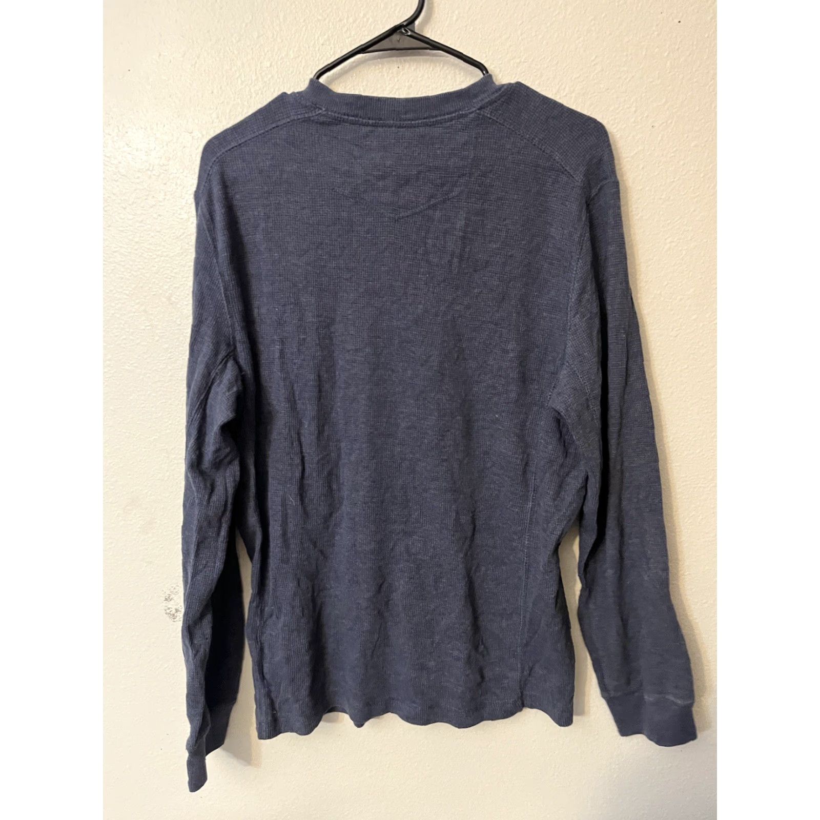 Eddie Bauer VINTAGE Eddie Bauer Men's Long Sleeve Henley Shirt Medium Navy Blue Knit 90s Classic Outdoor Size US M / EU 48-50 / 2 - 2 Thumbnail