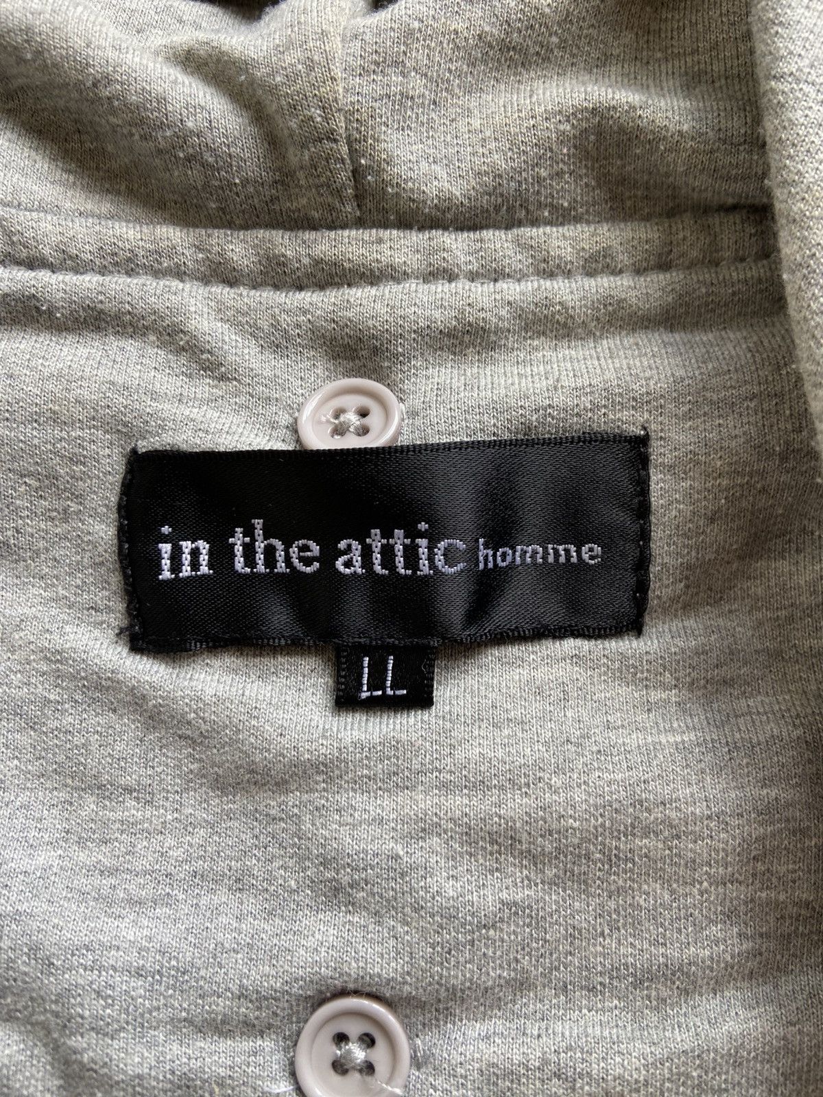 If Six Was Nine × In The Attic × Le Grande Bleu (L.G.B.) In The Attic Homme Grey Black Double Layer Bomber Hoodie Size US L / EU 52-54 / 3 - 5 Thumbnail