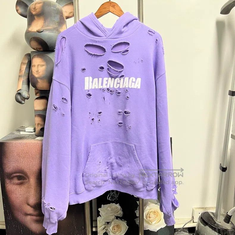 Other Balenciaga Distressed Hoodie Size US S / EU 44-46 / 1 - 1 Thumbnail