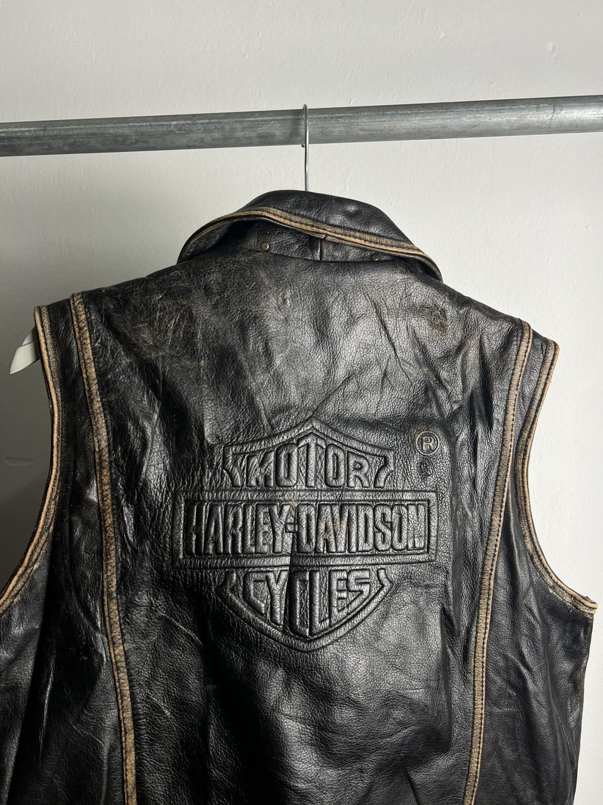Genuine Leather × Harley Davidson × Vintage Vintage 1980s Harley Davidson Sleeveless Leather Jackets Size US L / EU 52-54 / 3 - 2 Thumbnail