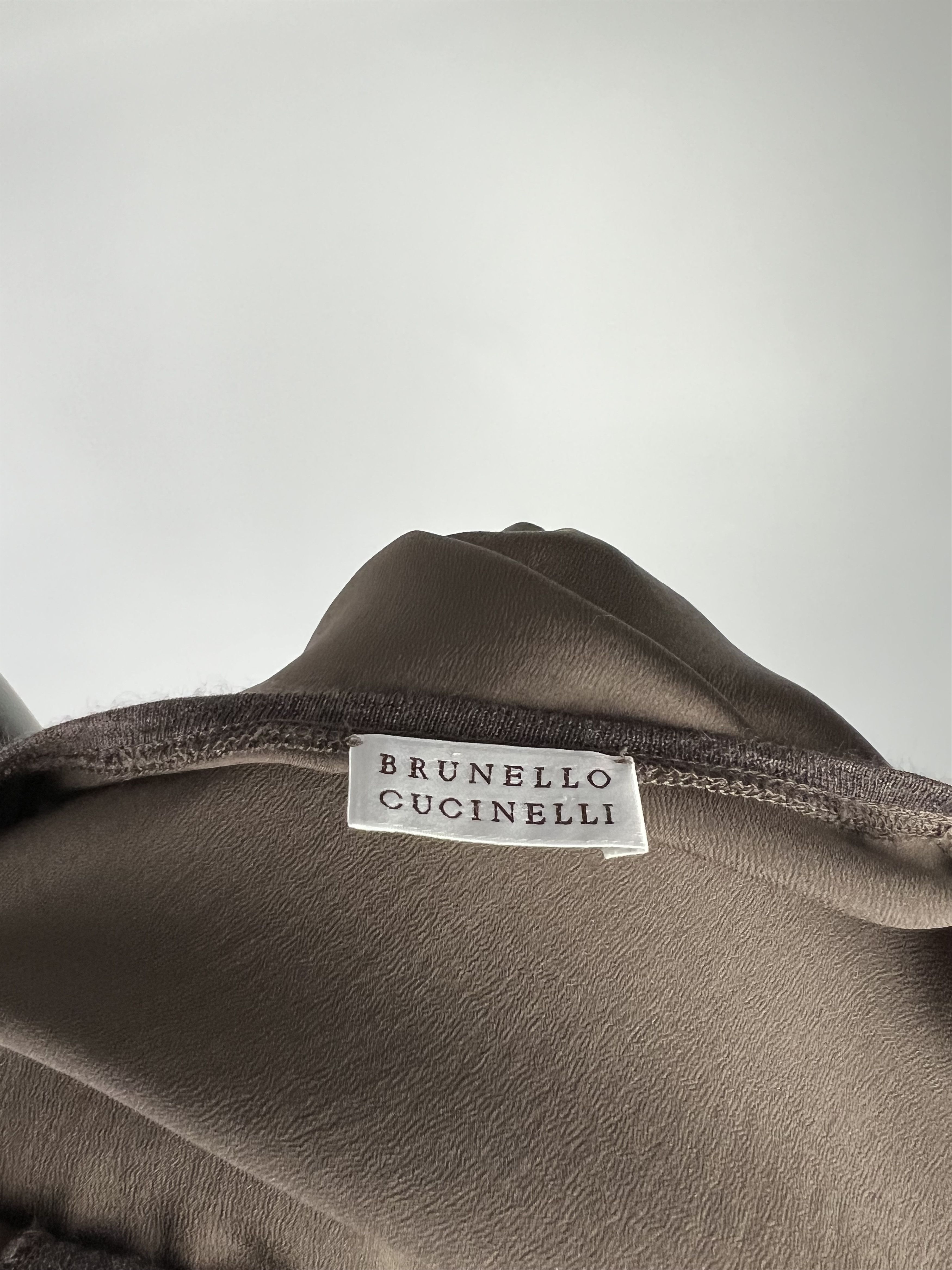 Brunello Cucinelli Brunello Cucinelli Sleeveless Silk Dress Size L/XL Size L / US 10 / IT 46 - 15 Thumbnail