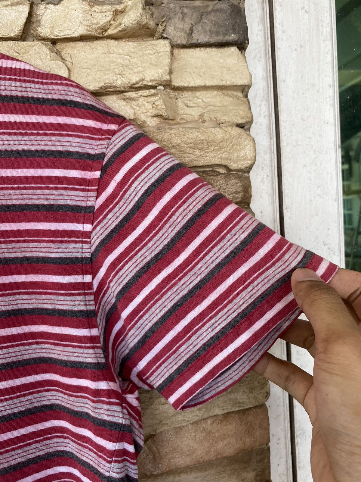 Vintage Vintage Yves Saint Laurent Pour Homme Stripe Tees Size US XS / EU 42 / 0 - 4 Thumbnail