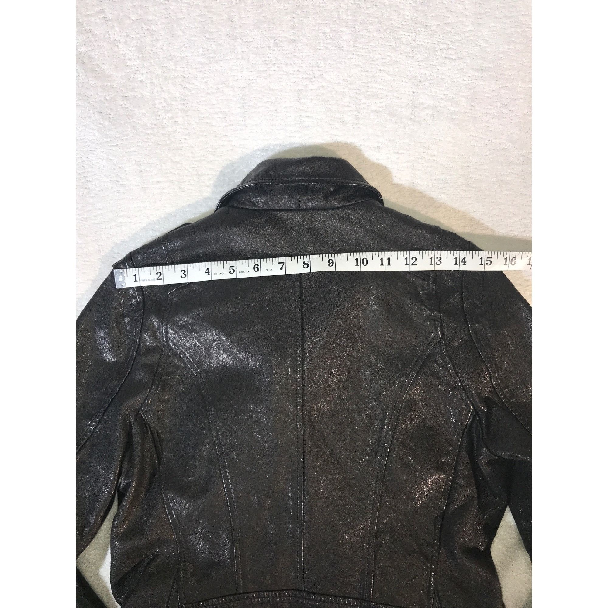 Vintage Womens Black Leather Asian Styled Y2K Moto Jacket Size S / US 4 / IT 40 - 6 Thumbnail