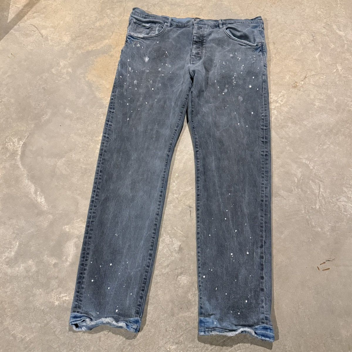 Purple Brand Purple Brand P005 Painters Waxed Indigo Slim Straight Denim Size US 40 / EU 56 - 2 Thumbnail