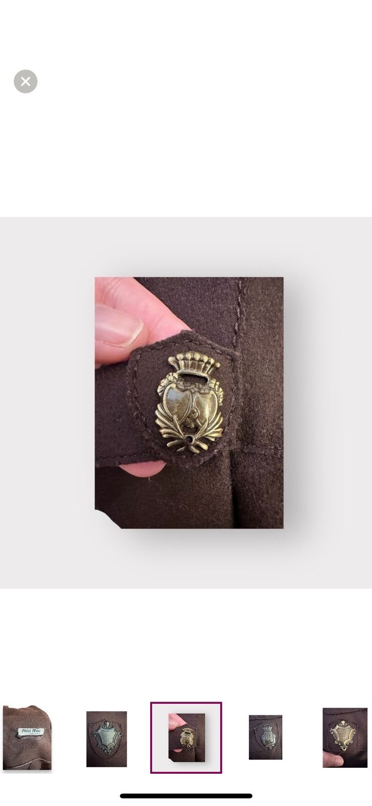 Miu Miu Vintage Women’s M Miu Miu Wool Military Metal Insignia Size M / US 6-8 / IT 42-44 - 11 Thumbnail