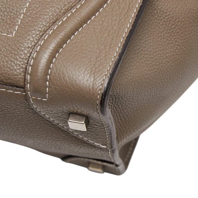 Celine Celine Leather Luggage Medium Handbag Gray Size ONE SIZE - 6 Thumbnail
