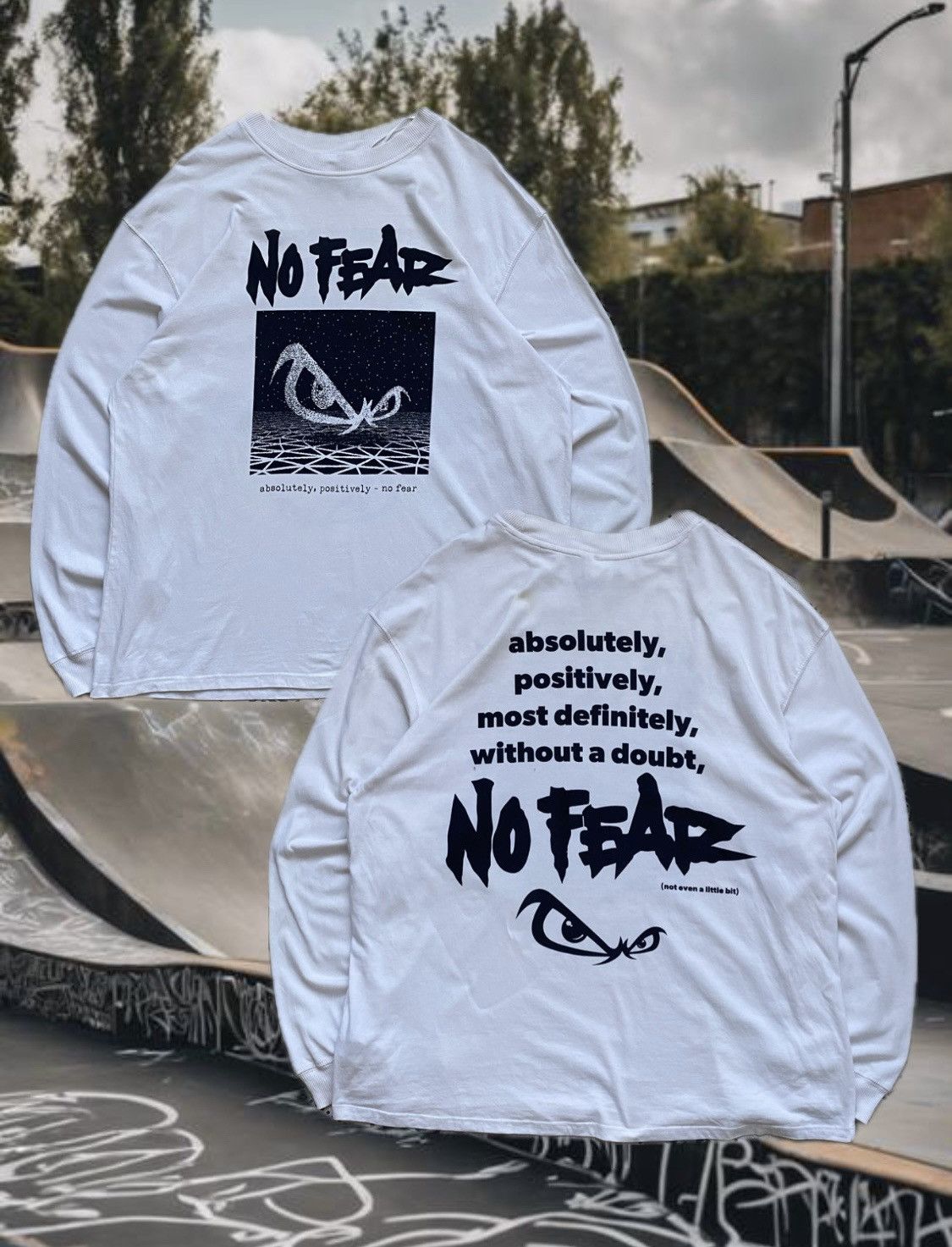No Fear 🖤 NO FEAR big logo longsleeve t-shirt oversized Skater Size US L / EU 52-54 / 3 - 1 Thumbnail