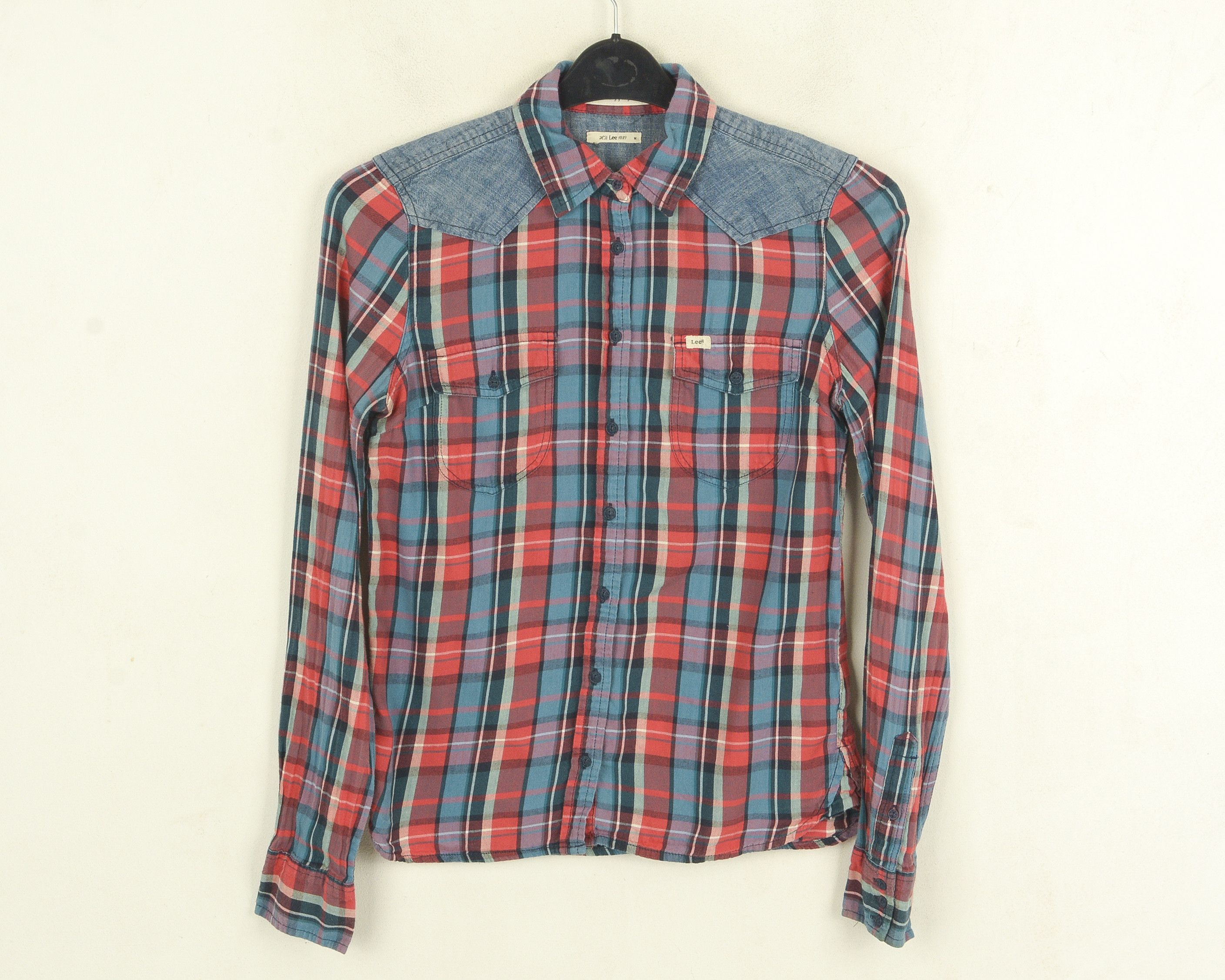 Lee Women M Plaid Shirt Long Sleeve Button Up Checked Western Size M / US 6-8 / IT 42-44 - 1 Thumbnail