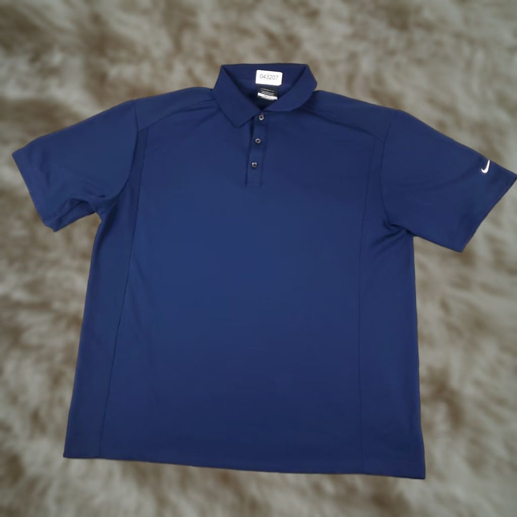 Nike Nike Polo Shirt Mens Large Blue Swoosh Golf Casual Short Sleeve Size US L / EU 52-54 / 3 - 1 Thumbnail