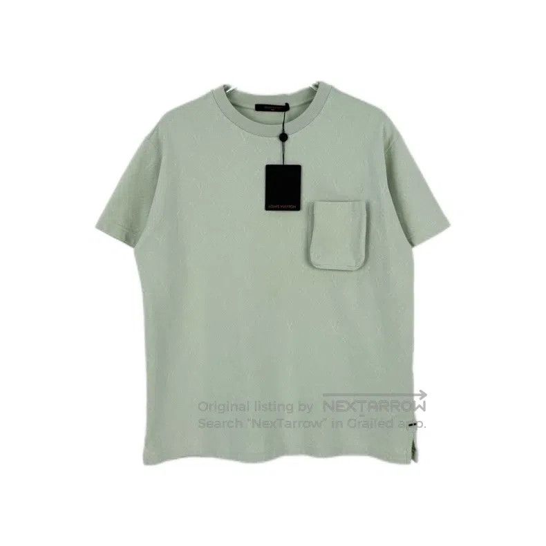 Louis Vuitton Louis Vuitton Light green full logo pocket short sleeve Size US M / EU 48-50 / 2 - 1 Thumbnail