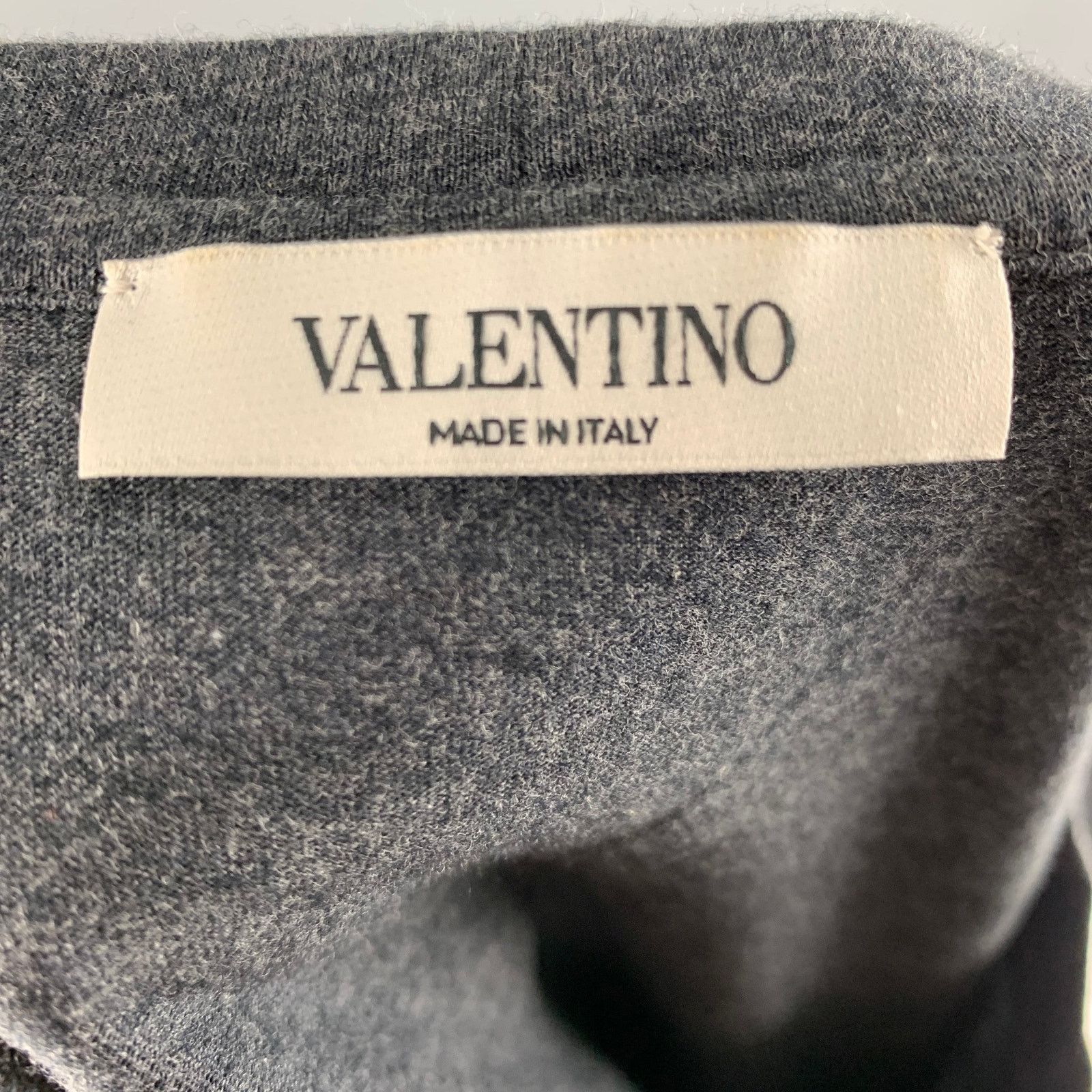 Valentino VALENTINO Grey Multi-Color Color Block Cotton Crew-Neck Size US M / EU 48-50 / 2 - 4 Thumbnail