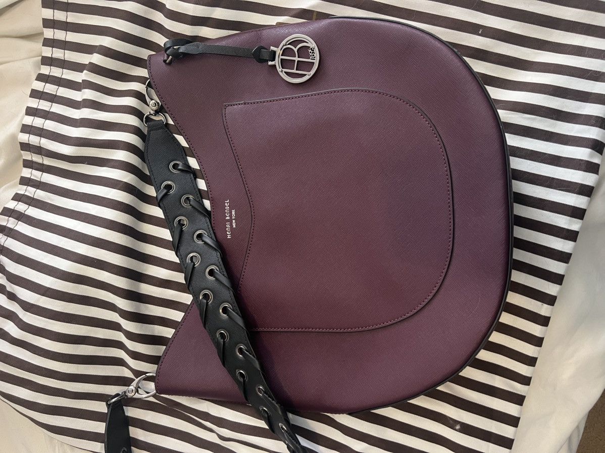 Henri Bendel RARE West 57th Henri Bendel Burgandy Hobo Crossbody Bag Size ONE SIZE - 1 Thumbnail
