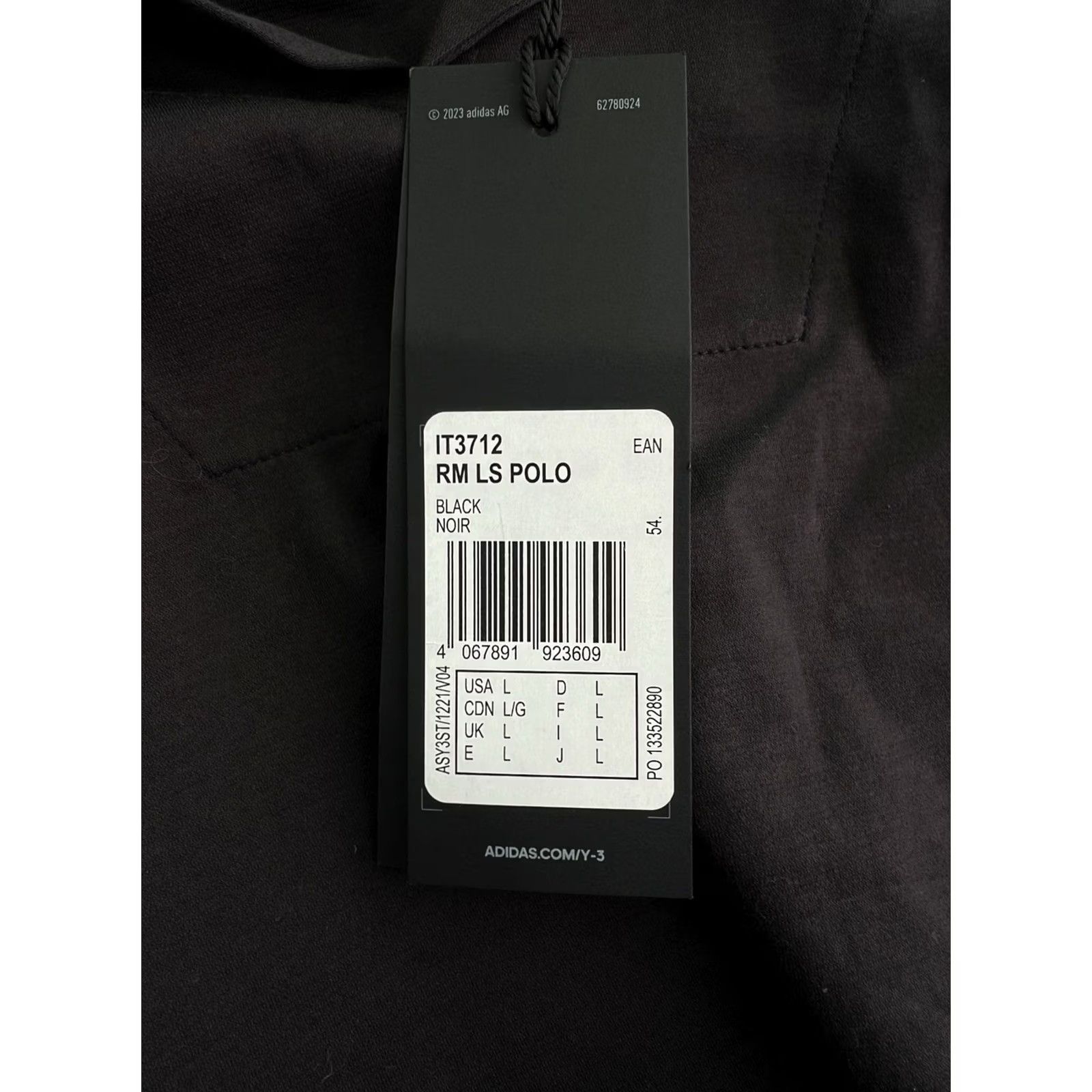 Yohji Yamamoto ADIDAS x YOHJI YAMAMOTO Y-3 REAL MADRID LONG SLEEVE POLO T SHIRT BLACK L Size US L / EU 52-54 / 3 - 5 Thumbnail