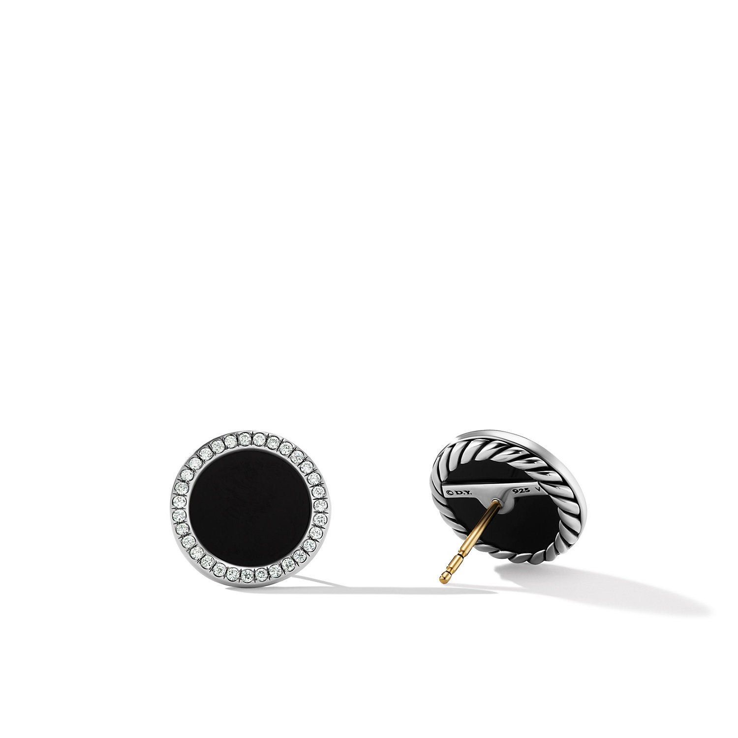 David Yurman o1w1db10525 E17010D Earrings in Silver with Onyx and Diamond Size ONE SIZE - 2 Thumbnail