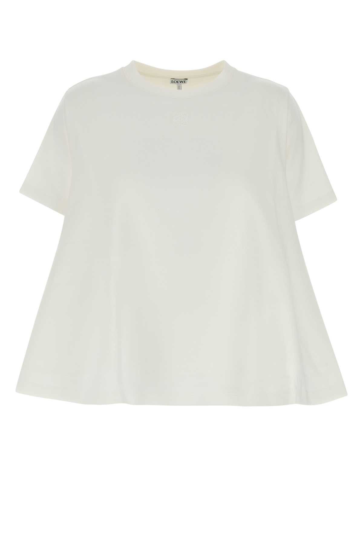 Loewe White Cotton Blend T-Shirt Size M / US 6-8 / IT 42-44 - 1 Thumbnail