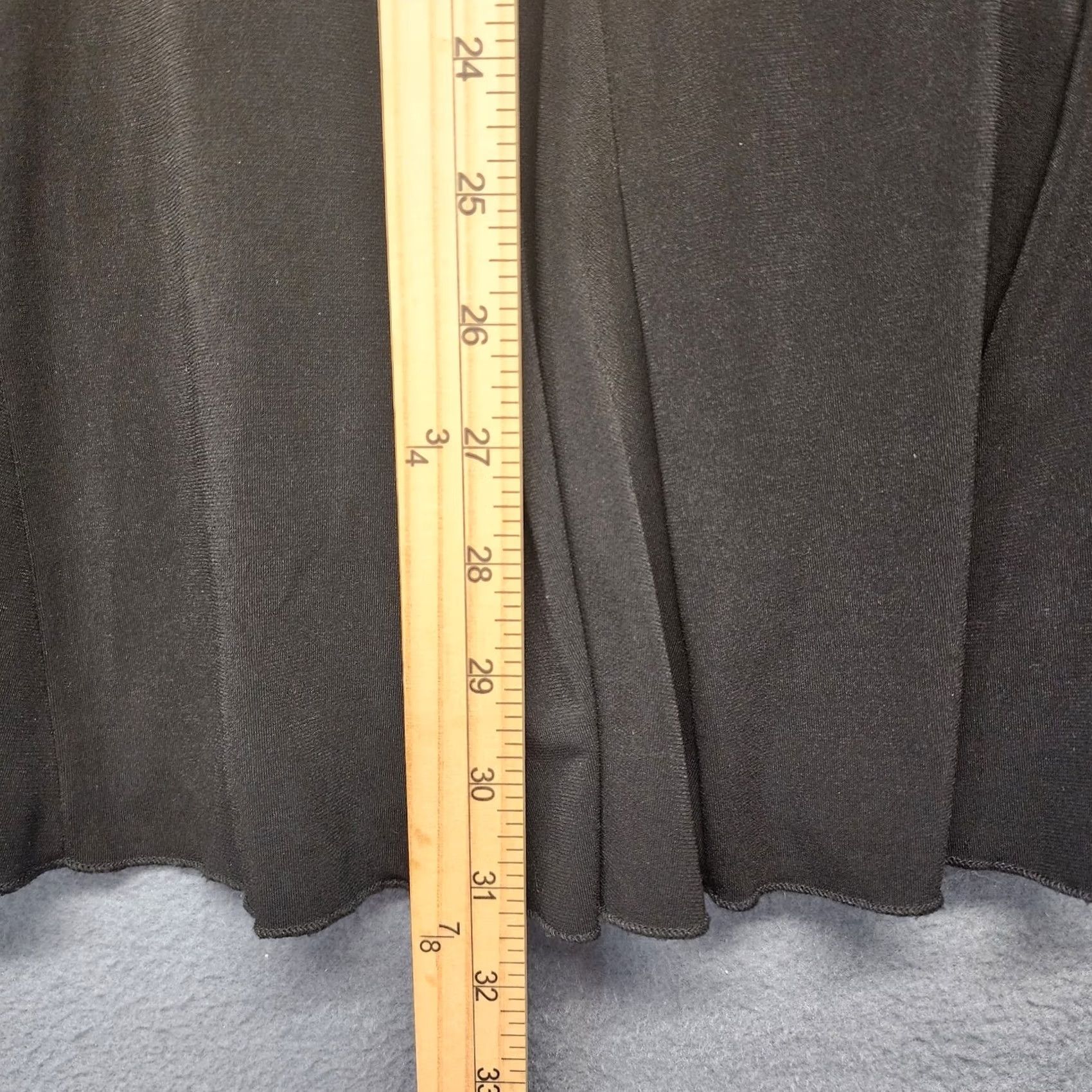 Vintage Nicola Skirt Womens Medium Black Pull On Stretch Flare A-Line Boho Midi Size 32" / US 10 / IT 46 - 5 Thumbnail