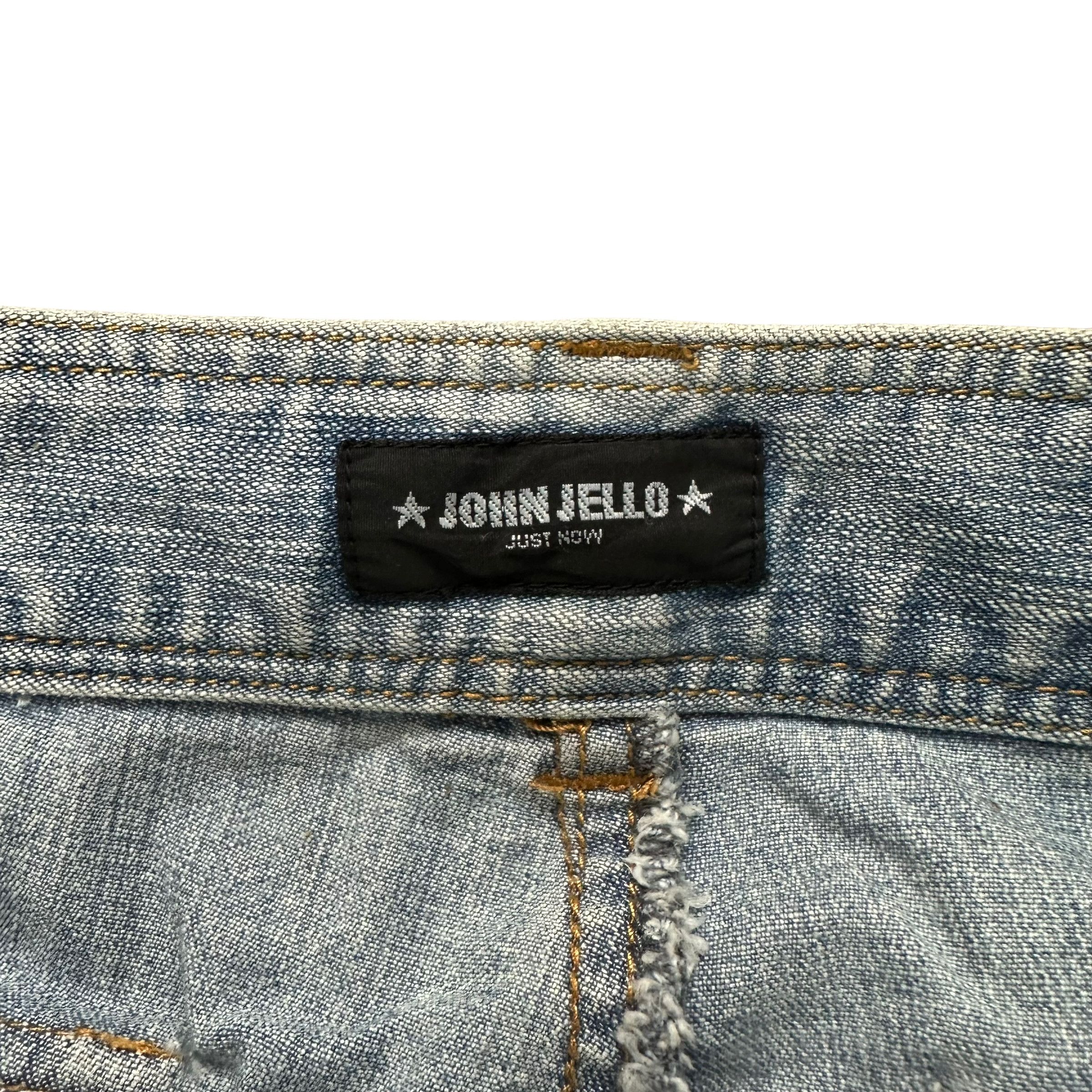 Japanese Brand JOHN JELLO 3 QUARTER WASHED CARGO DENIM PANT #8896-035 Size US 31 - 6 Thumbnail