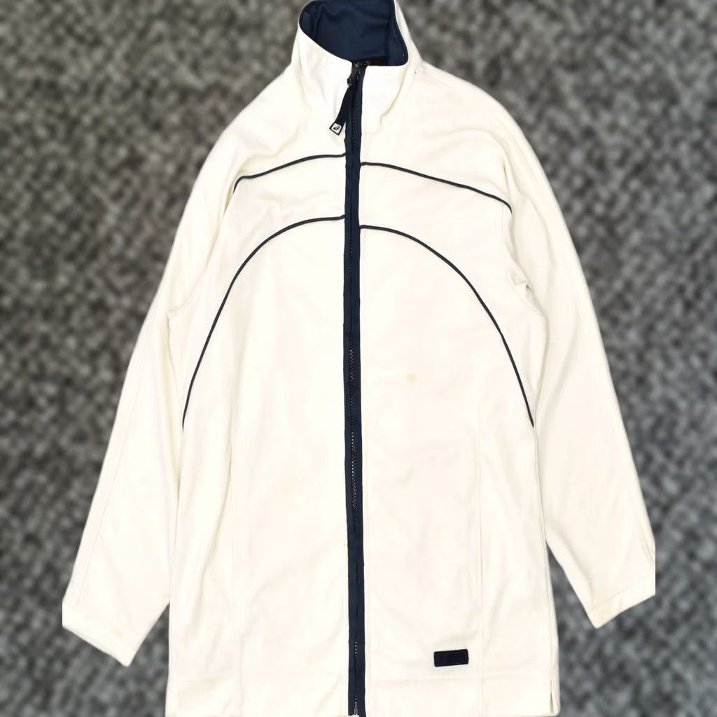 Asics ASICS Womens Tracksuit Top Jacket Large White Polyester Size L / US 10 / IT 46 - 1 Thumbnail