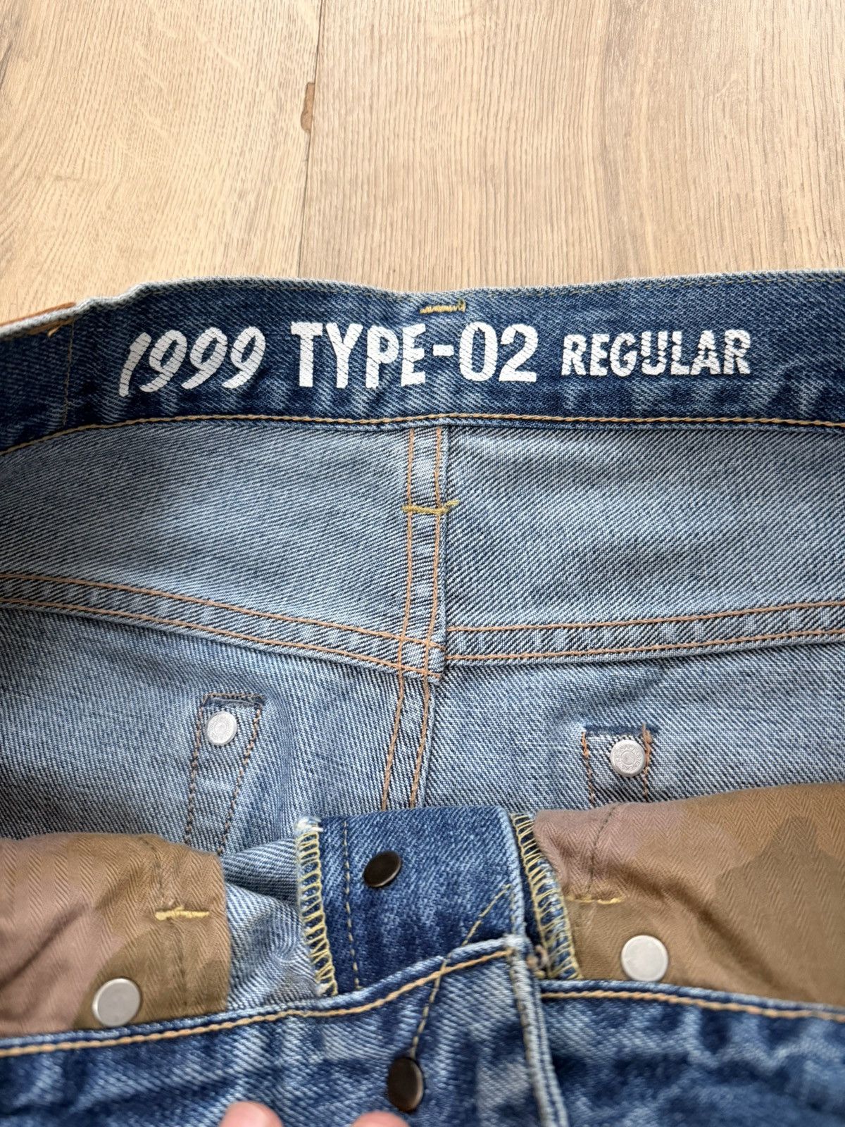 Bape 1999 TYPE-02 PATCHWORK DAMAGED DENIM PANTS Size US 30 / EU 46 - 4 Thumbnail