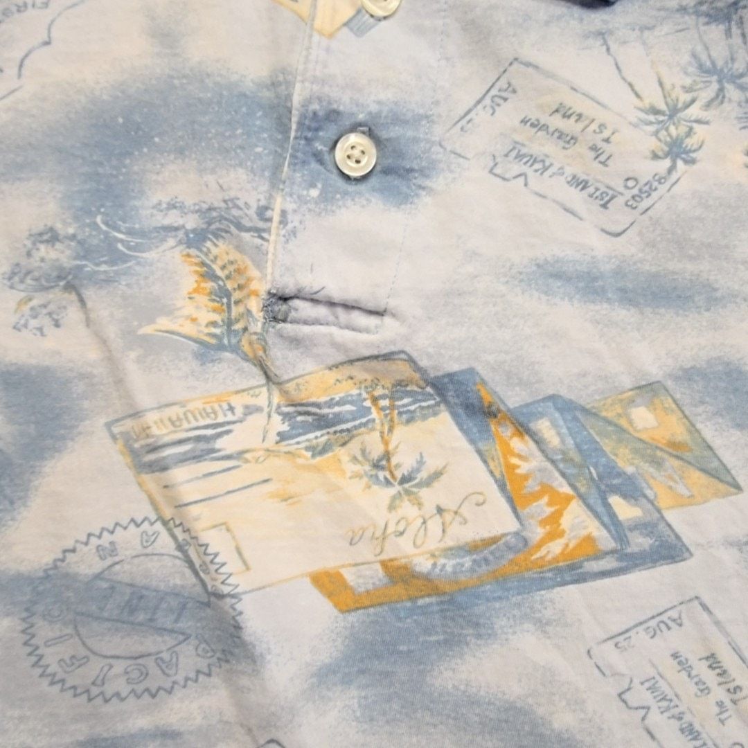 Puritan Vintage Hawaiian Travel Polo Aloha Kauai Blue M Tropical Size US M / EU 48-50 / 2 - 5 Thumbnail