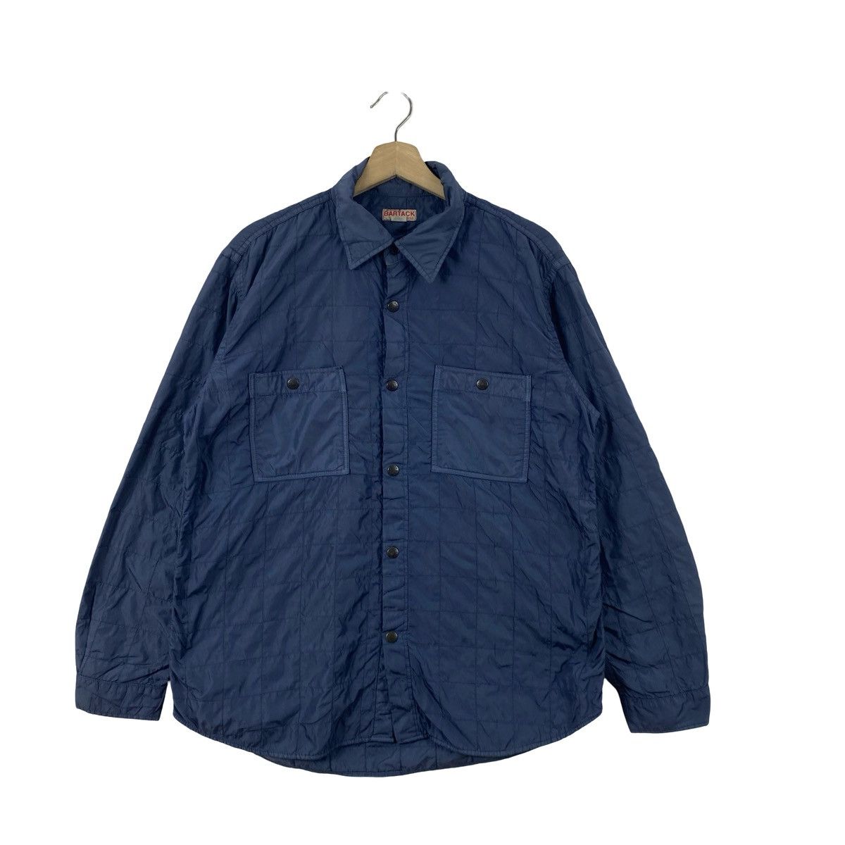 Vintage Vintage BARTACK Quilted Workwear Jacket Button Up Overshirt Size US L / EU 52-54 / 3 - 3 Thumbnail