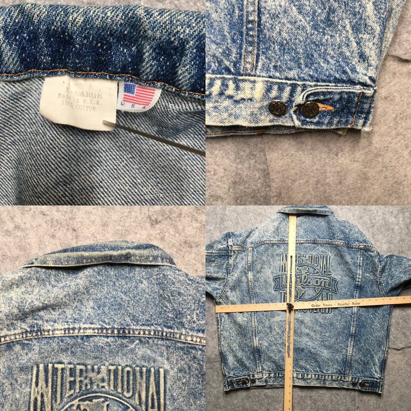 Wilson VINTAGE Wilson Jacket Mens Large L Blue Denim International Tennis Team Jacket Size US L / EU 52-54 / 3 - 8 Thumbnail