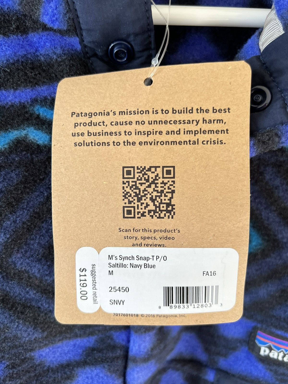 Patagonia NWT Patagonia Synchilla Snap-T Fleece Mens Med Aztec Diamond Size US M / EU 48-50 / 2 - 4 Thumbnail