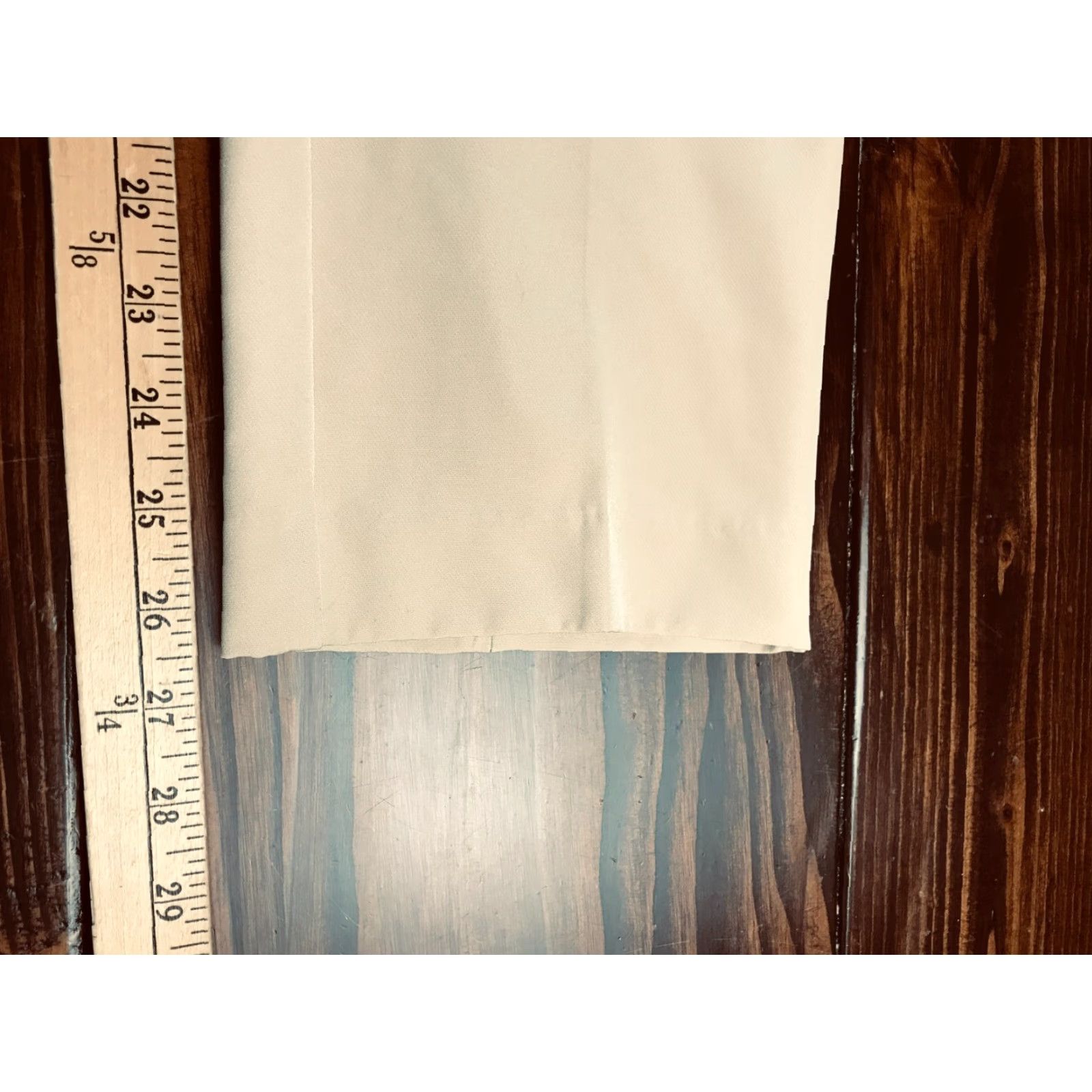 Vintage josh & arielle Women's Pants Cropped Dress Pants Straight Leg 14 Ivory Cream Size 36" / US 14 / IT 50 - 5 Thumbnail