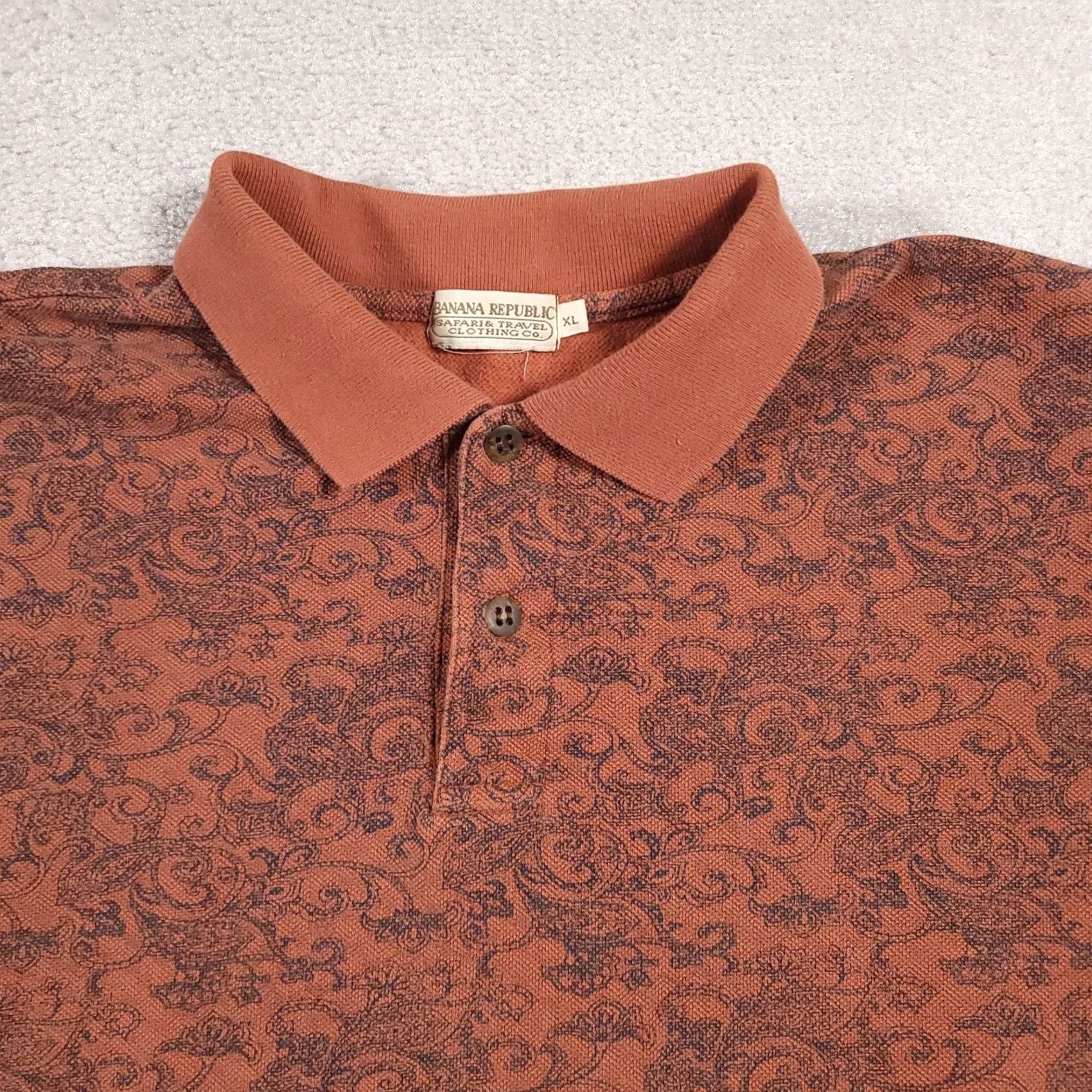 Banana Republic VINTAGE Banana Republic Safari & Travel Shirt Mens XL Long Sleeve Polo Floral Shirt Size US XL / EU 56 / 4 - 3 Thumbnail