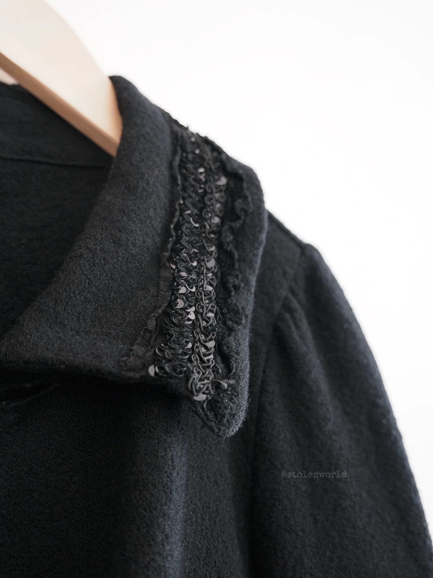 Comme des Garcons Comme des Garçons Sequin-Trimmed Wool Short Jacket Size S / US 4 / IT 40 - 2 Thumbnail