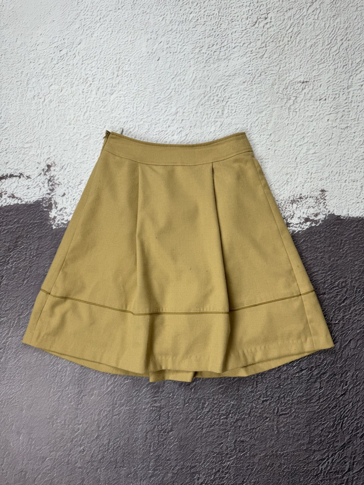 Designer × Japanese Brand Rope Japanese brand Camel beige mini skirt size 36 (S) Size 27" / US 4 / IT 40 - 2 Thumbnail