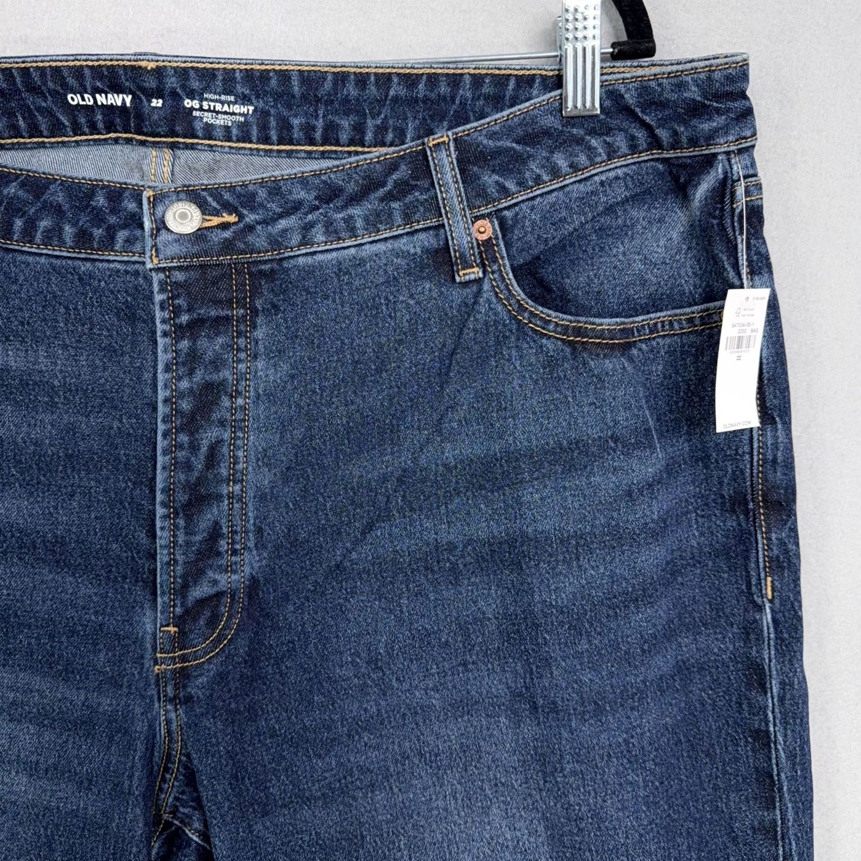 Old Navy Old Navy Womens Plus Size 22 OG Straight Jeans High Rise Crop Stretch Denim NWT Size 40" / US 18 - 2 Thumbnail