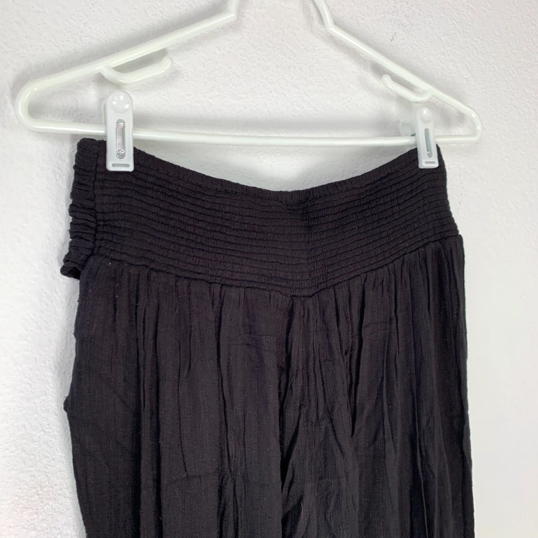 Free People Free People Black Harem Pants Womens S Stretch Breathable Tapered Inseam 26.25 Stretchy Casual Fall Spring Winter Size 28" / US 6 / IT 42 - 3 Thumbnail