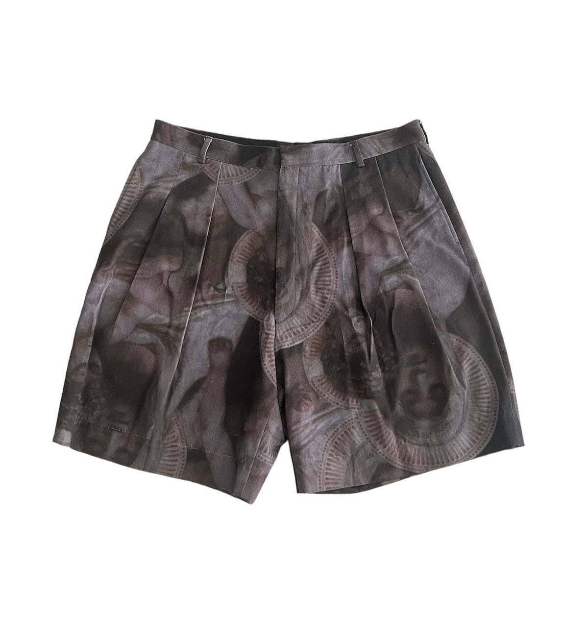 image of Archival Clothing x Givenchy S/s 2013 Givenchy Runway “Madonna” Pleated Shorts in Brown (Size 36)