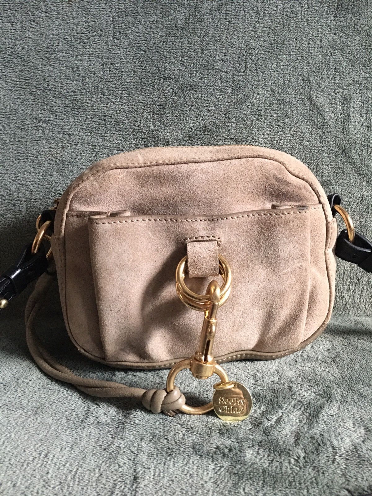 Chloe See by Chloe Suede Leather Beige Crossbody Shoulder Bag Size ONE SIZE - 1 Thumbnail