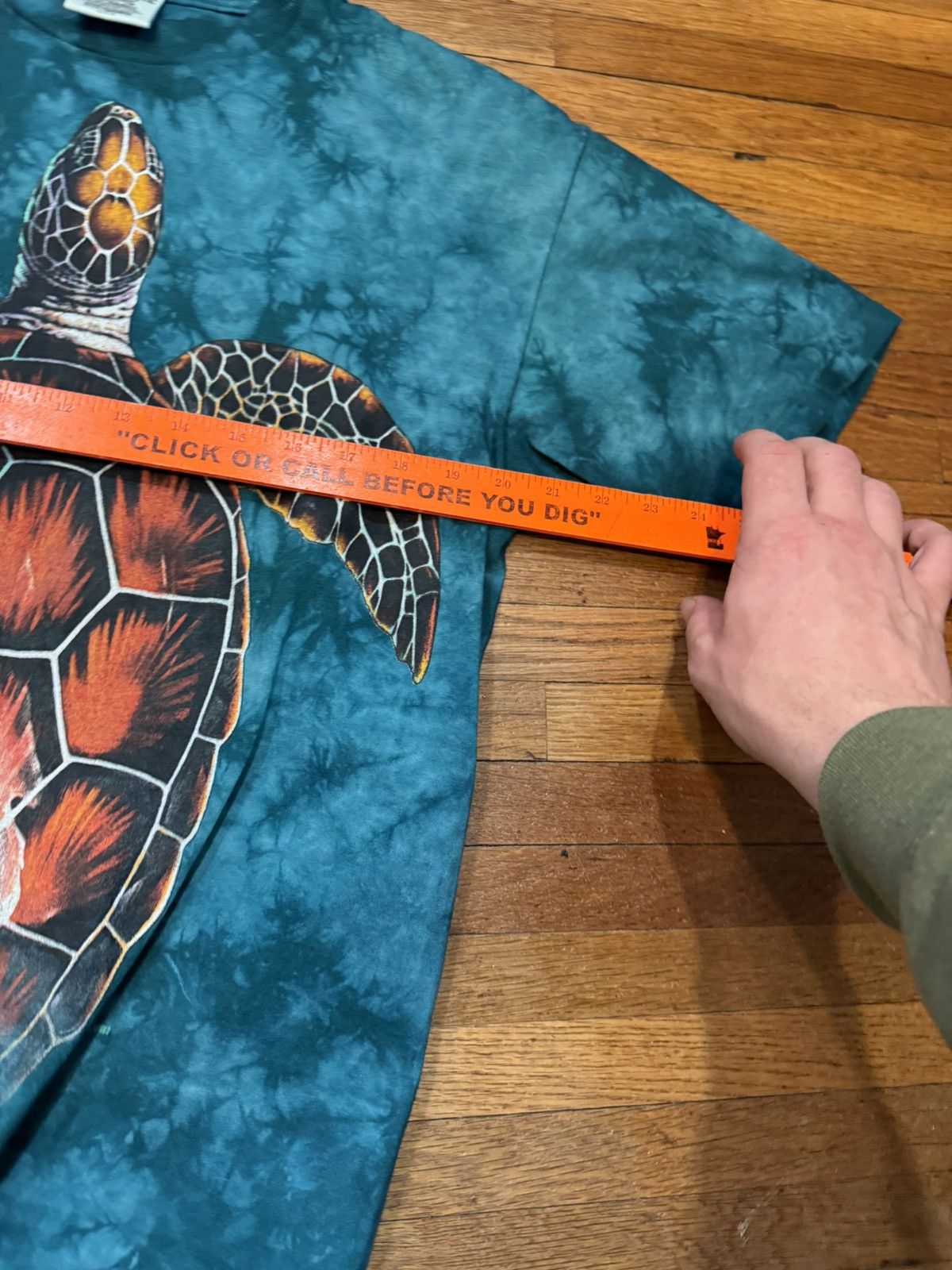 Vintage 1990s Vintage Double Sided Turtle Shirt Size US L / EU 52-54 / 3 - 7 Thumbnail