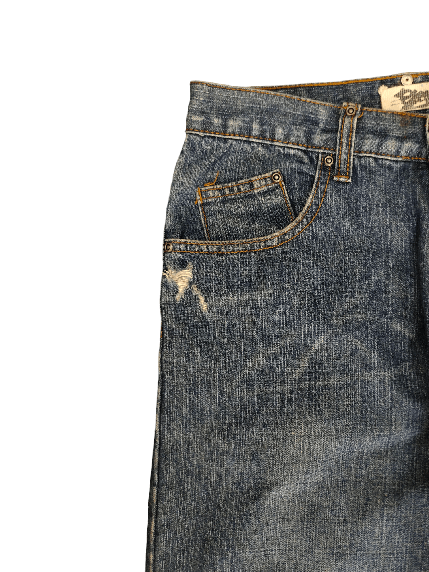 Japanese Brand Planet 8 Denim Y2k Jnco Streetwear Wide Leg Jeans Size US 28 / EU 44 - 11 Thumbnail