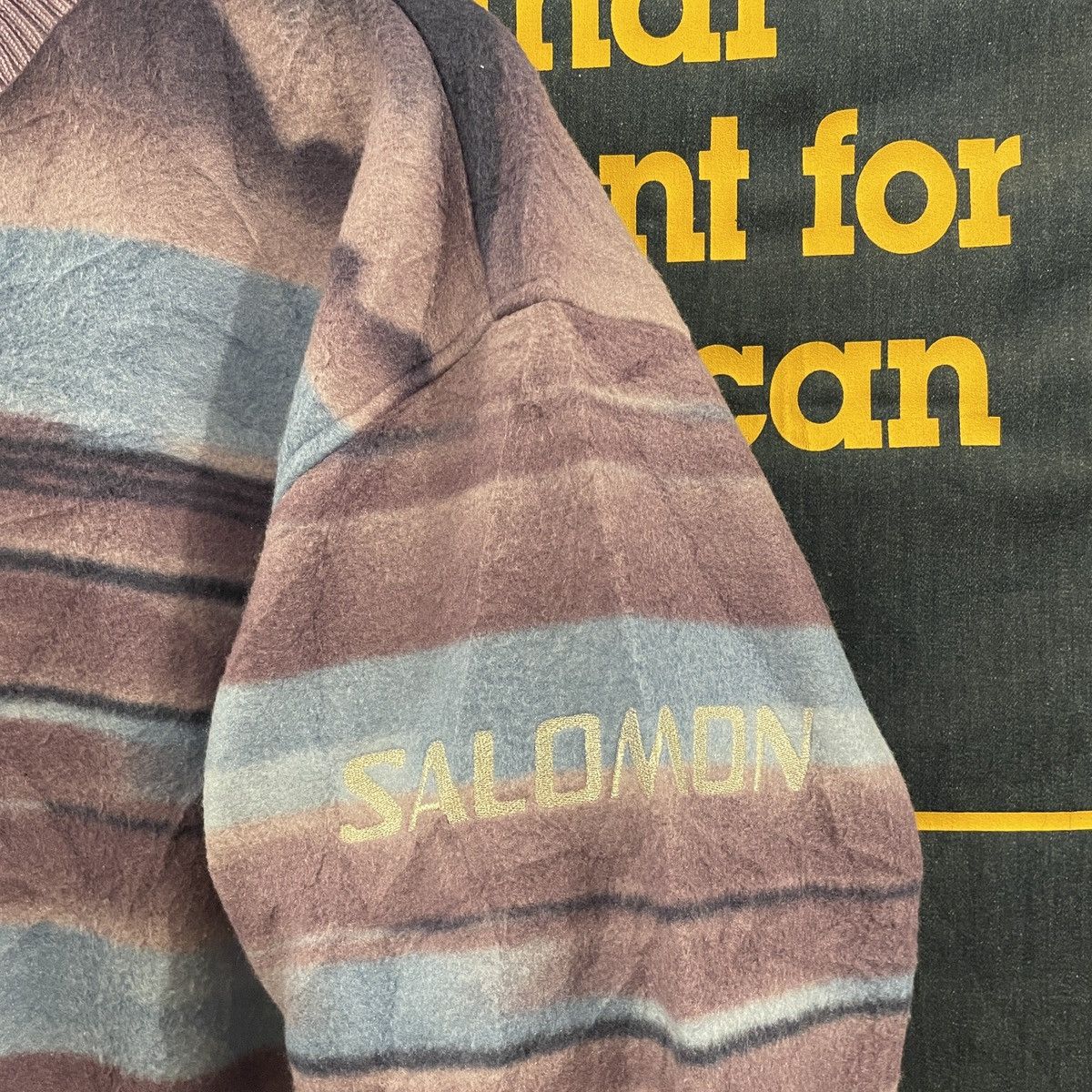 Salomon Vintage Salomon Dessine En France Fleece Sweater Size US M / EU 48-50 / 2 - 2 Thumbnail