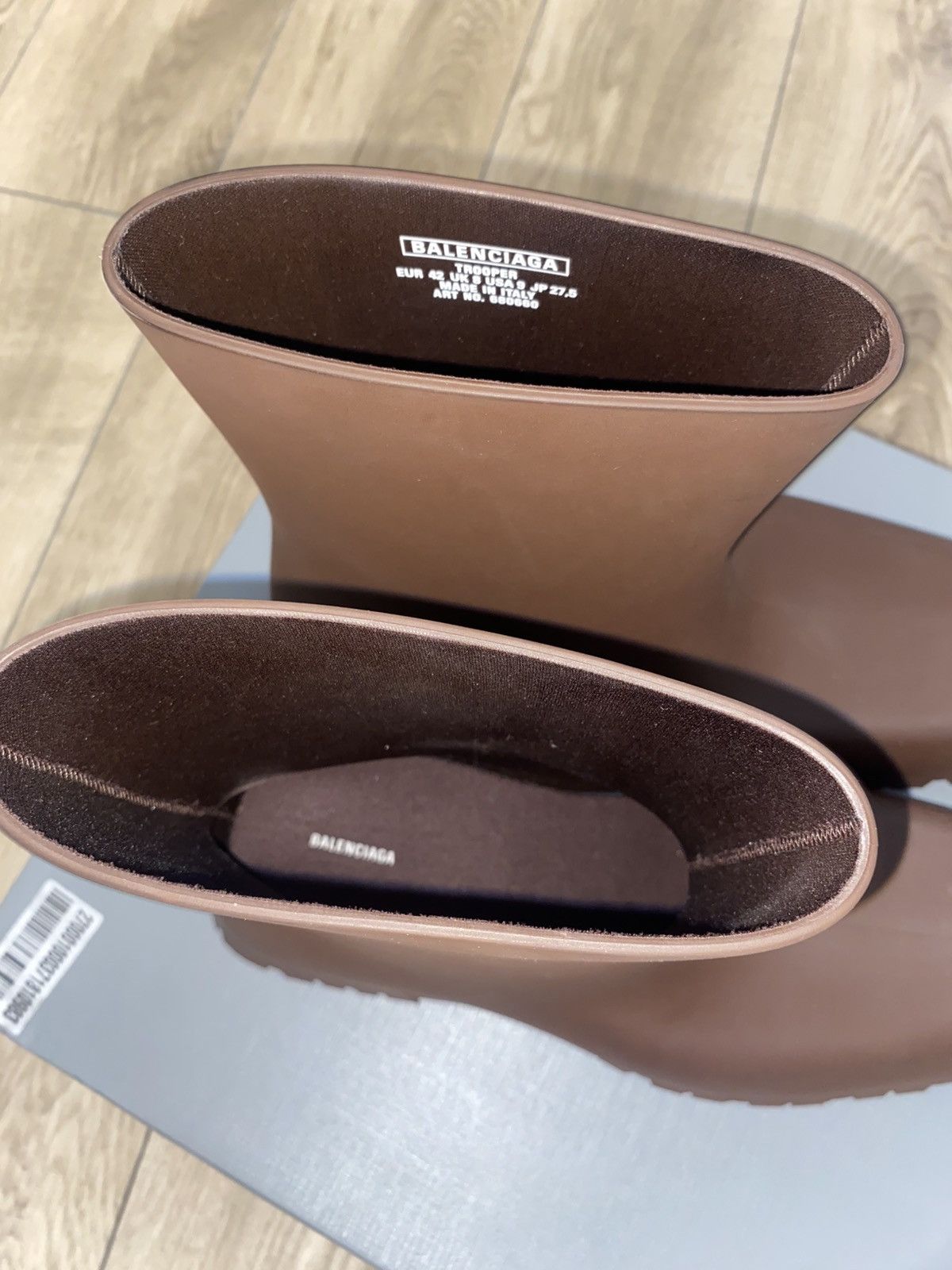 Balenciaga balenciaga trooper rubber boots brown Size US 9.5 / EU 42-43 - 2 Thumbnail