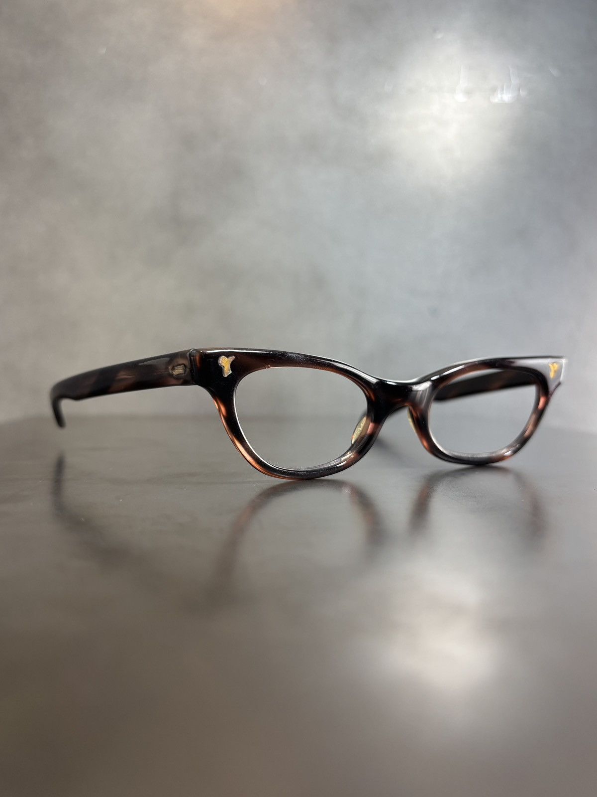 American Optical 1960s Liberty Optical Eyeglasses Vintage Frames USA Horn Rim Size ONE SIZE - 1 Thumbnail