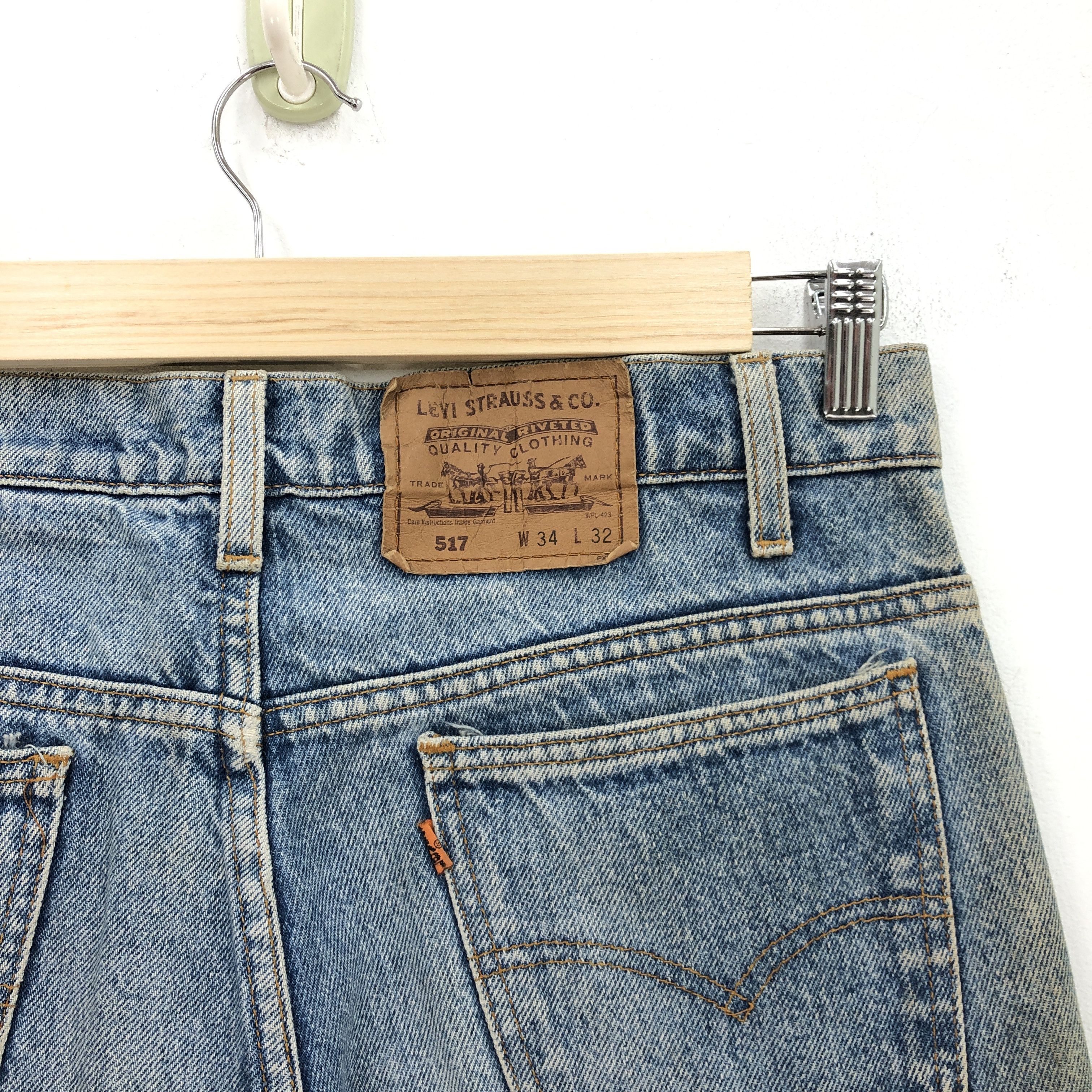Levi's Vintage Levis 517 Flare Jeans Levi's Faded Light Wash Denim Size US 32 / EU 48 - 5 Thumbnail