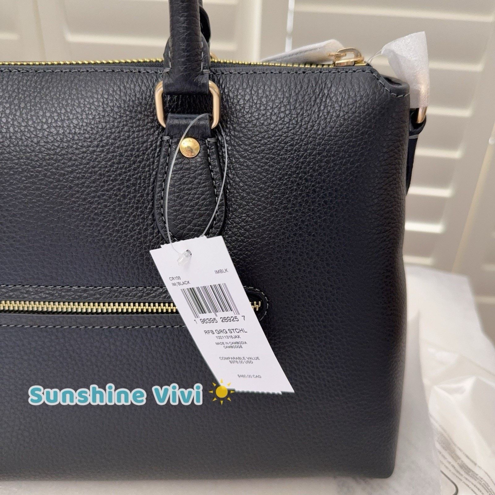 Coach NWT COACH Georgia Satchel leather CR156 Gold/black Size ONE SIZE - 3 Thumbnail