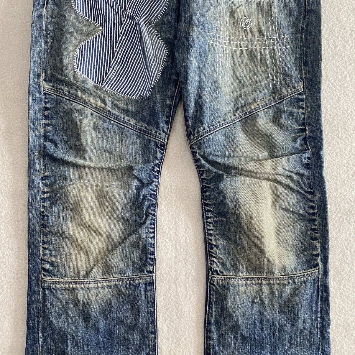 If Six Was Nine Gstar Raw Distressed Sashiko Repaired Denim w36 Size US 36 / EU 52 - 3 Thumbnail