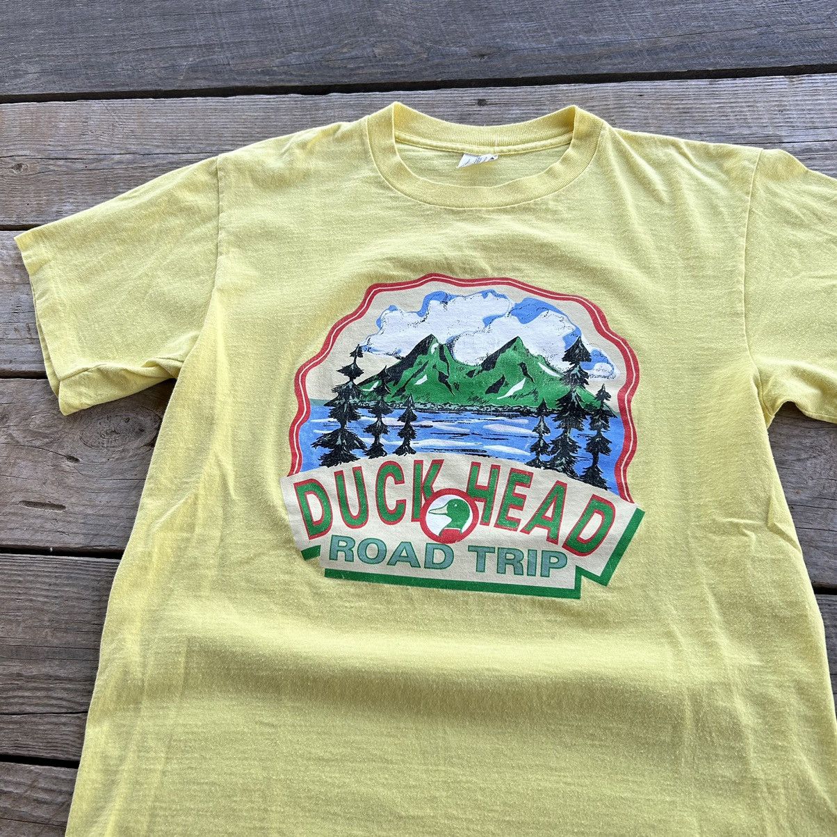 Duck Head Vintage 80s Duck Head T Shirt Nature Road Trip Outdoors Size US M / EU 48-50 / 2 - 2 Thumbnail