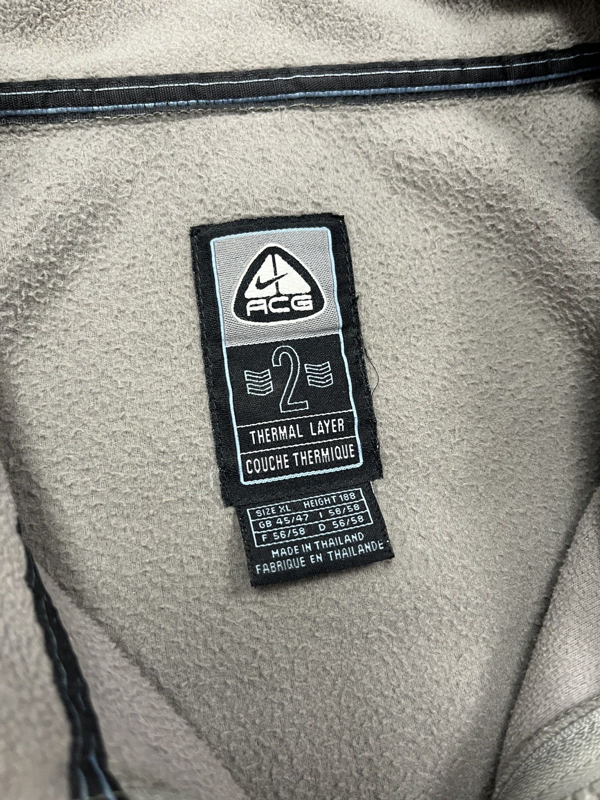 Nike Vintage Nike ACG Fleece Jacket Baggy Beige Mens Y2K 90’s Size US XL / EU 56 / 4 - 8 Thumbnail