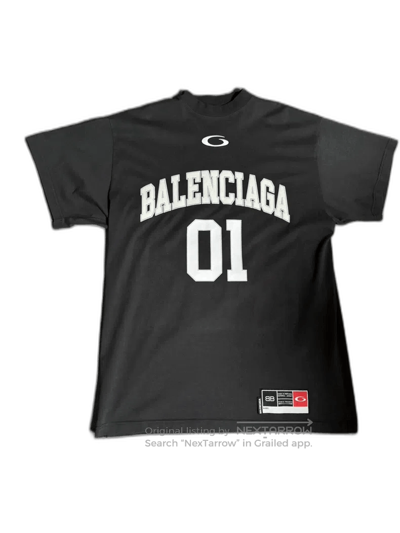 Balenciaga Balenciaga Vintage Basketball Jersey Black Shirt-yf. Size US S / EU 44-46 / 1 - 1 Thumbnail