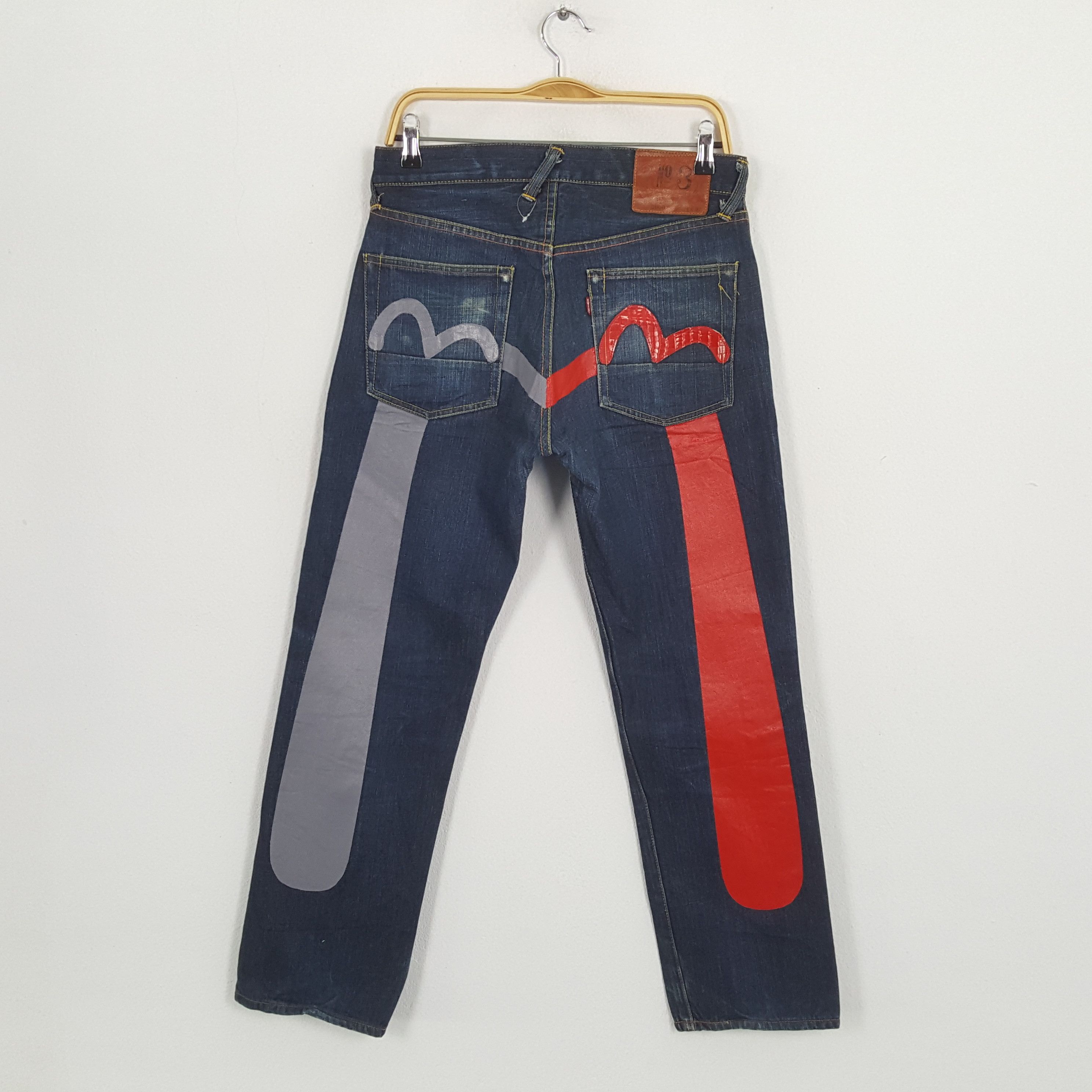 Vintage EVISU Japanese Brand Daicock Custom Design Jeans