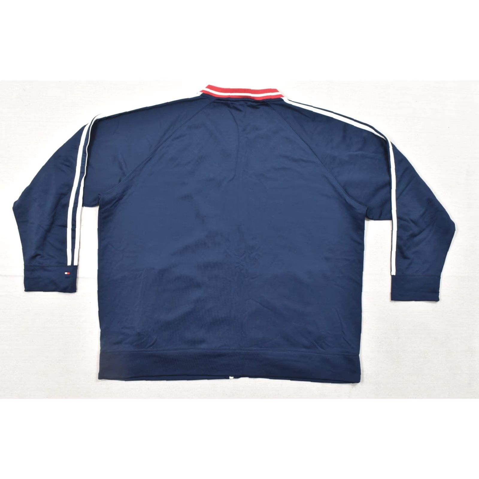 Tommy Hilfiger Tommy Hilfiger Woman 2X Navy Blue Full Zip Track Jacket White Stripe Red Casual Jacket Womens Size 2X Full Zip Tommy Hilfiger Jacket Size XXL / US 16-18 / IT 52-54 - 2 Thumbnail