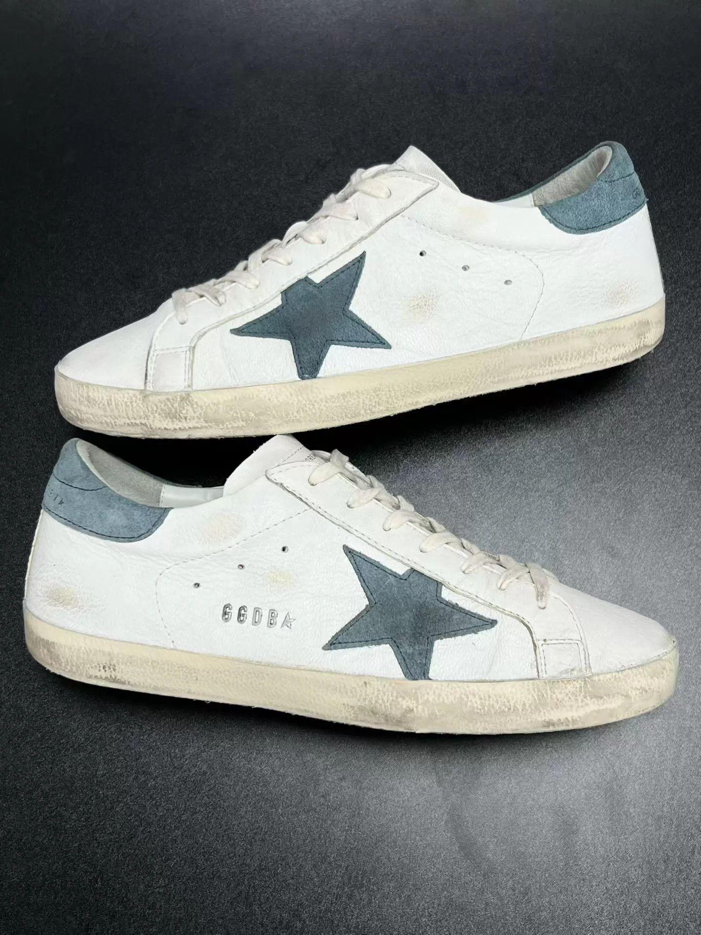 Golden Goose GGDB White Blue Low-Top Sneakers 41 Size US 8 / EU 41 - 5 Thumbnail