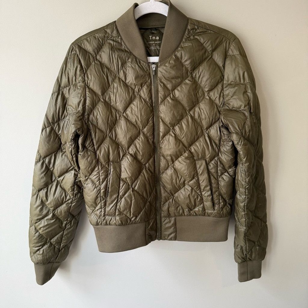 TNA TNA Olive Bomber Jacket Size S / US 4 / IT 40 - 1 Thumbnail